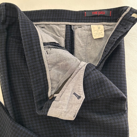 The Gigi blue and black houndstooth pleated trousers - Picture 2 of 4